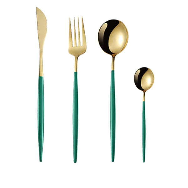 Cutlery 4Pcs Two-Tone Cutlery Set - Living Simply House