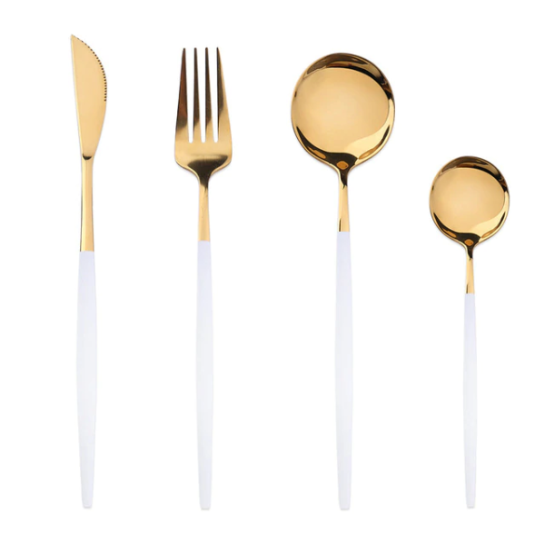 Cutlery 4Pcs Two-Tone Cutlery Set - Living Simply House