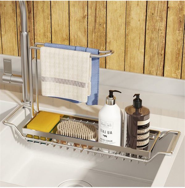 Accessories Adjustable Sink Tidying Rack - Living Simply House