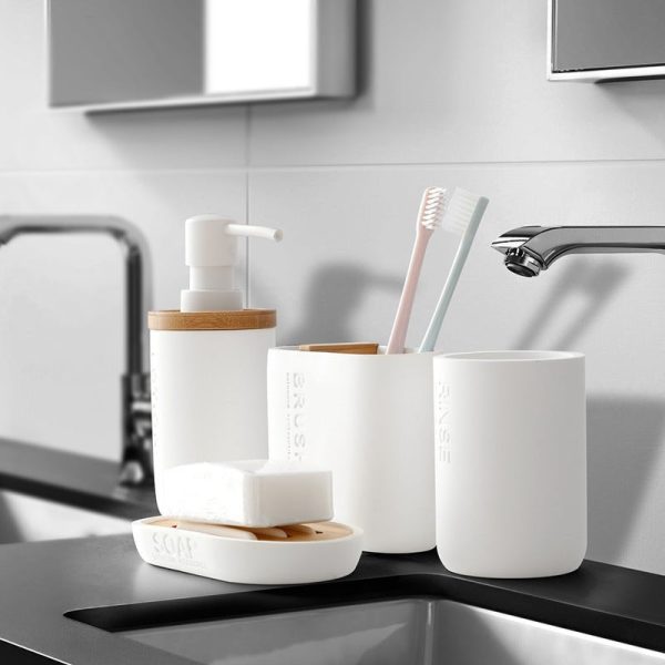 Bathroom Accessories Bamboo Bathroom Set - Living Simply House