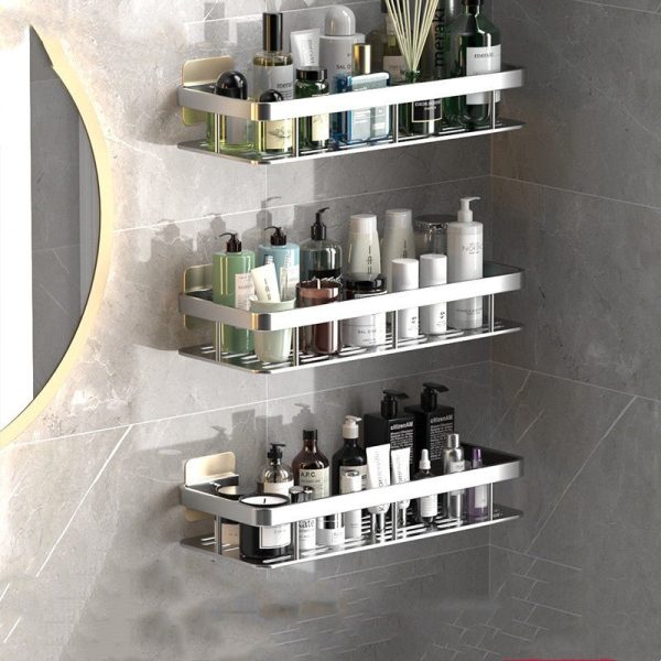 Shelving Bathroom Shelves (No-Drill) - Living Simply House