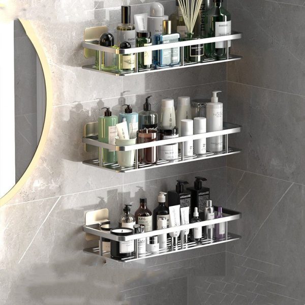 Shelving Bathroom Shelves (No-Drill) - Living Simply House