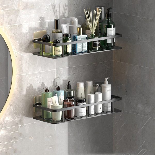 Shelving Bathroom Shelves (No-Drill) - Living Simply House