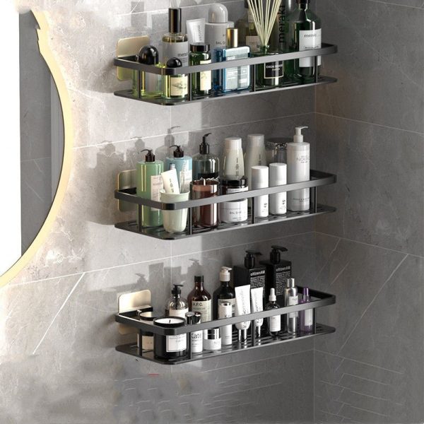 Shelving Bathroom Shelves (No-Drill) - Living Simply House