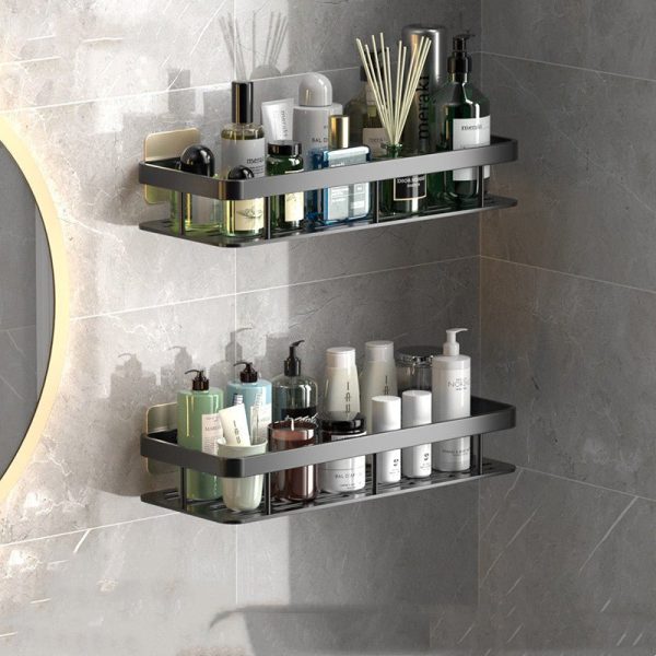 Shelving Bathroom Shelves (No-Drill) - Living Simply House