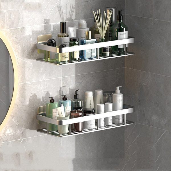 Shelving Bathroom Shelves (No-Drill) - Living Simply House