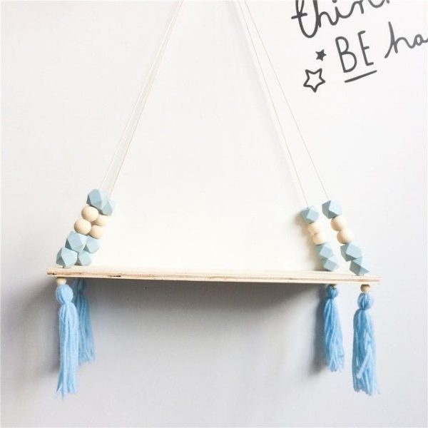 Children's Beaded Hanging Wooden Shelf - Living Simply House