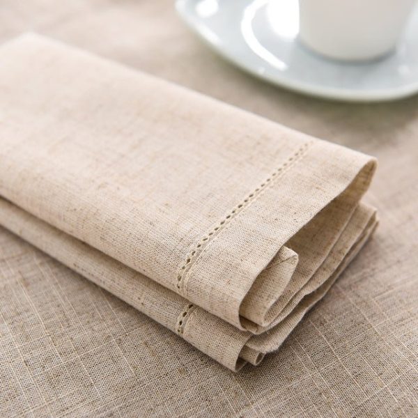 Napkins Beige Linen Napkins (12pc) - Living Simply House