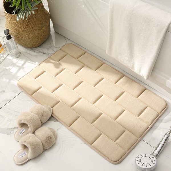 Bath and Shower Mats Brickwork Pattern Bathroom Mat - Living Simply House