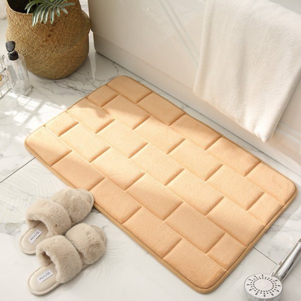 Bath and Shower Mats Brickwork Pattern Bathroom Mat - Living Simply House