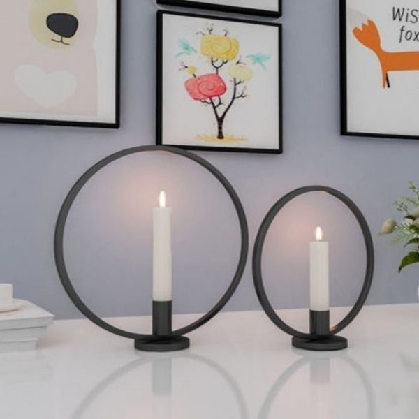 Candles Circular Nordic Candle Holder - Living Simply House