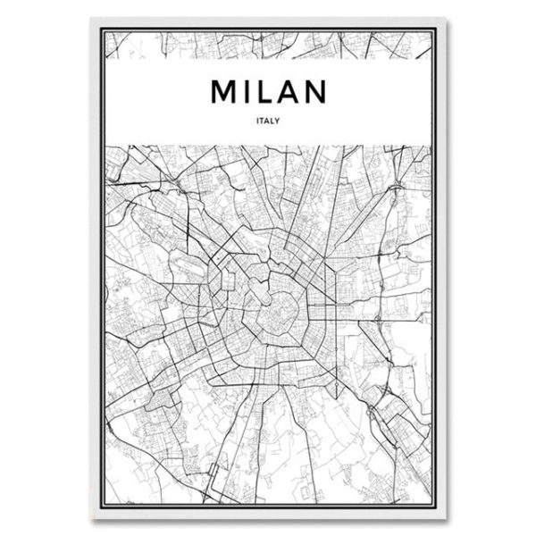 Wall Decor City Map Wall Art - Living Simply House