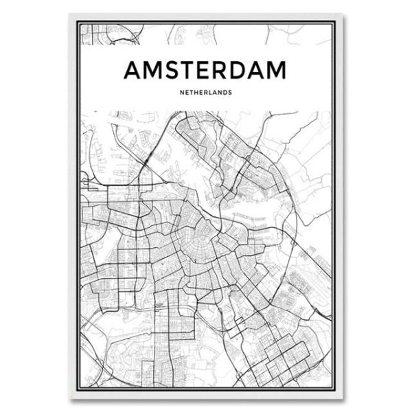 Wall Decor City Map Wall Art - Living Simply House