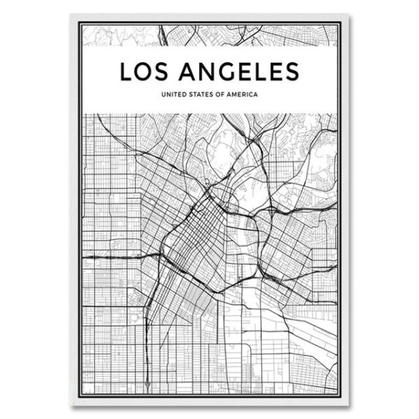 Wall Decor City Map Wall Art - Living Simply House