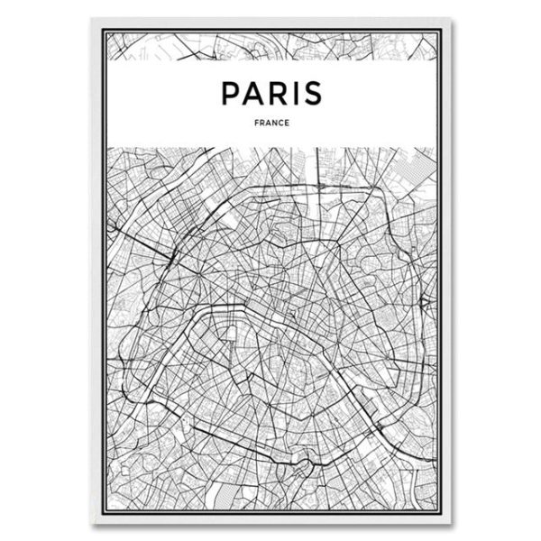 Wall Decor City Map Wall Art - Living Simply House