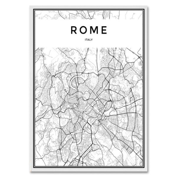 Wall Decor City Map Wall Art - Living Simply House