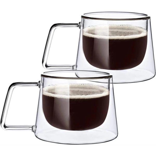 Drinksware Double-Wall Glass Coffee Mug - Living Simply House