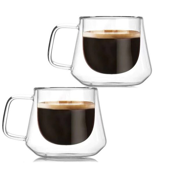 Drinksware Double-Wall Glass Coffee Mug - Living Simply House