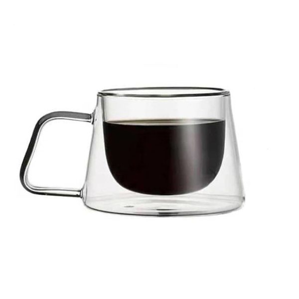 Drinksware Double-Wall Glass Coffee Mug - Living Simply House