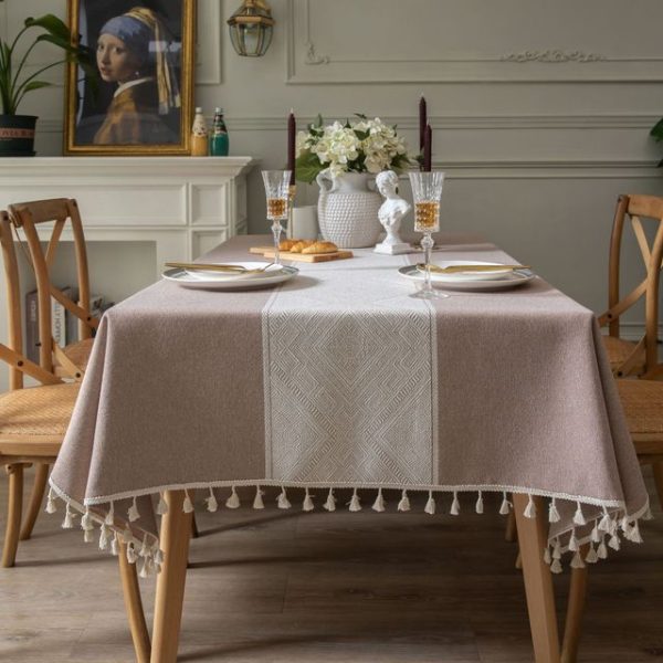 Tablecloth Geometric Cotton Tablecloth - Living Simply House