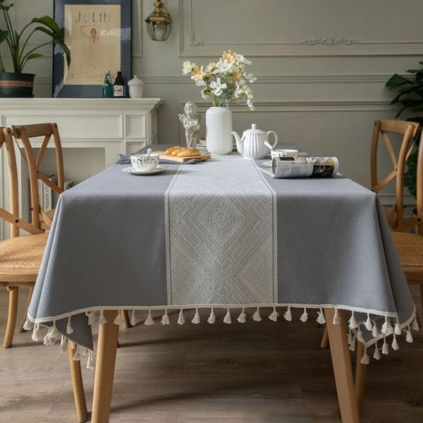 Tablecloth Geometric Cotton Tablecloth - Living Simply House