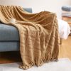 Blankets and Throws Geometric Knitted Blanket - Living Simply House