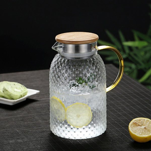 Drinksware Heatproof Stippled Glass Jug - Living Simply House