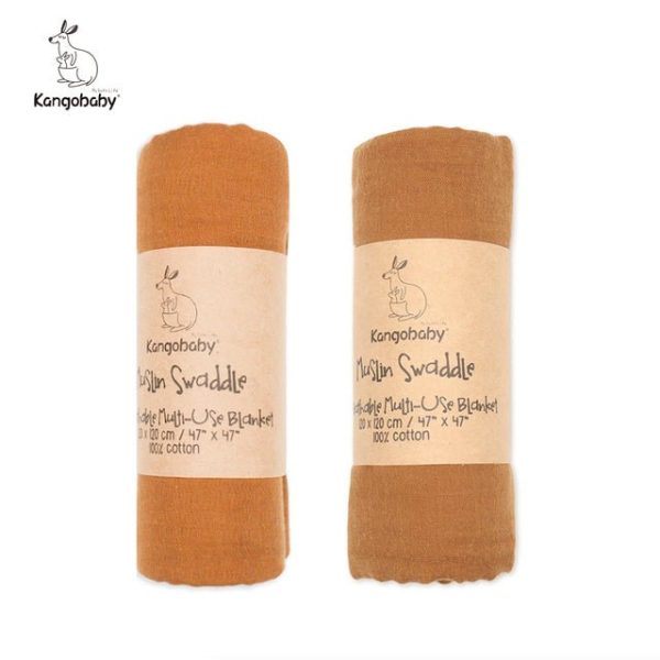 Children's Kangobaby 100% Cotton Muslin Swaddle (2pk) - Living Simply House