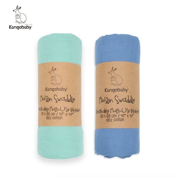 Children's Kangobaby 100% Cotton Muslin Swaddle (2pk) - Living Simply House