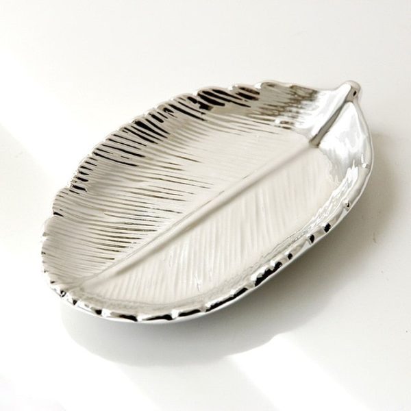 Accessories Metallic Leaf Jewellery Dish - Living Simply House