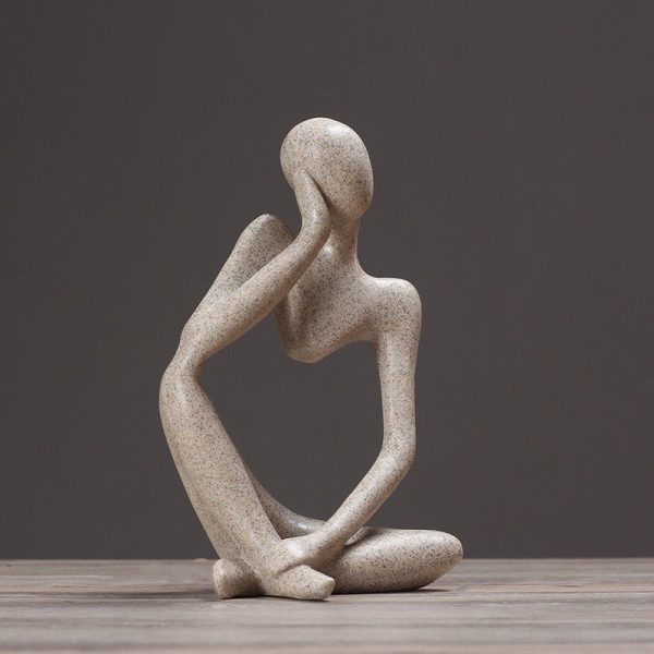 Ornamental Nordic Abstract Thinker Statue - Living Simply House