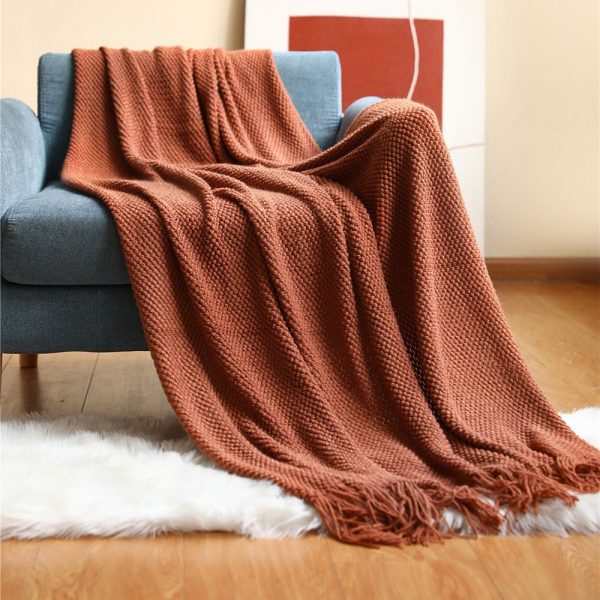 Blankets and Throws Nordic Knitted Blanket - Living Simply House