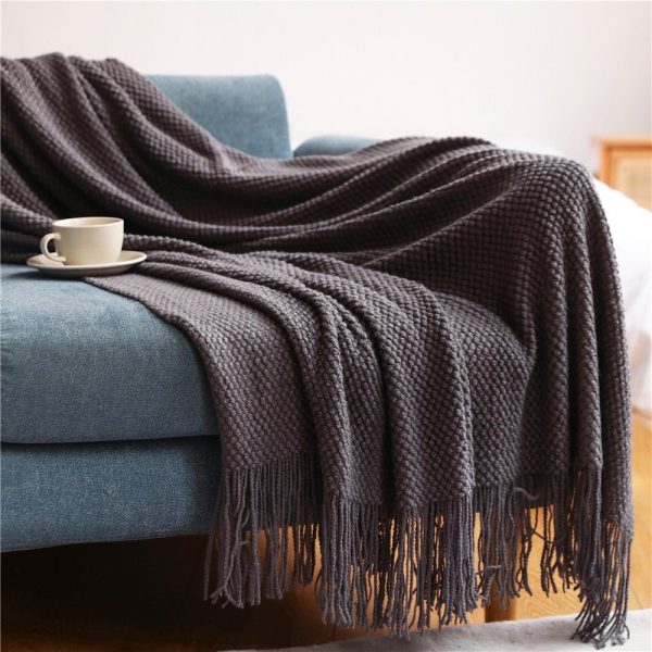 Blankets and Throws Nordic Knitted Blanket - Living Simply House