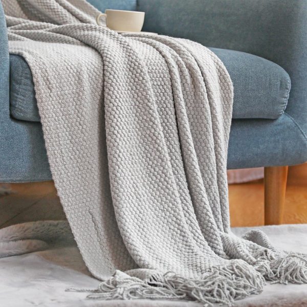 Blankets and Throws Nordic Knitted Blanket - Living Simply House