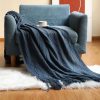 Blankets and Throws Nordic Knitted Diamond Blanket - Living Simply House