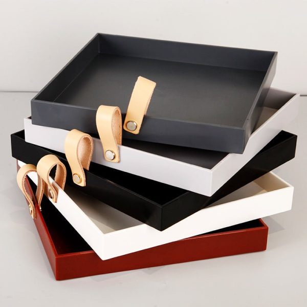 Accessories Nordic Leather Serving Tray - Living Simply House