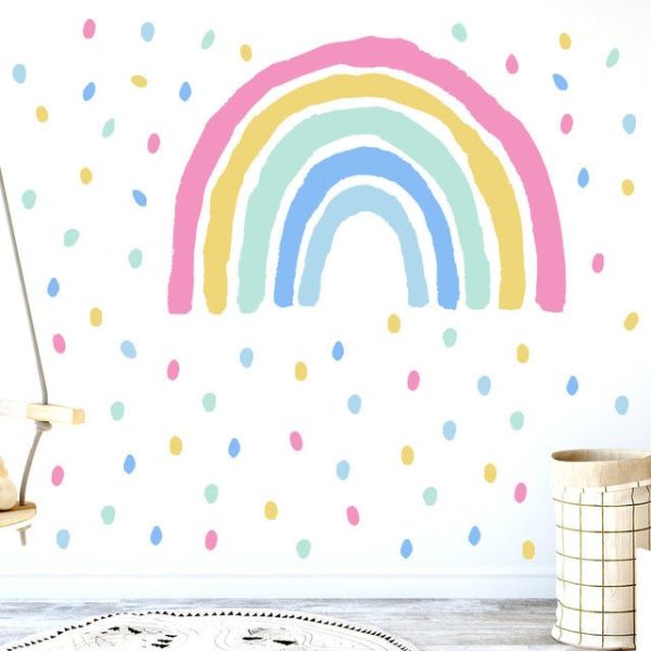 Children's Rainbow Drops Wall Sticker - Living Simply House