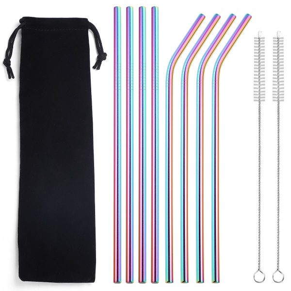 Drinksware Reusable Metal Drinking Straws (8pc) - Living Simply House