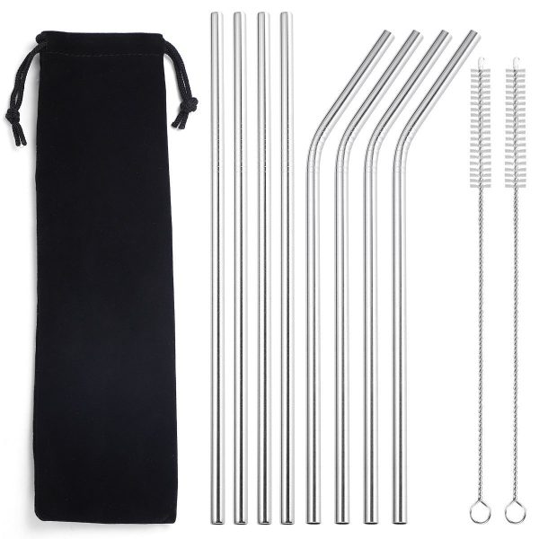 Drinksware Reusable Metal Drinking Straws (8pc) - Living Simply House