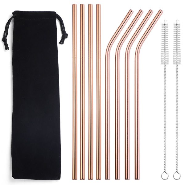 Drinksware Reusable Metal Drinking Straws (8pc) - Living Simply House