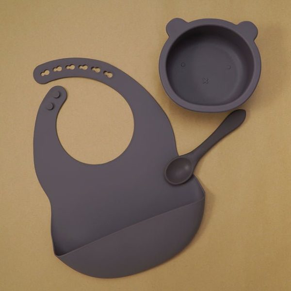 Children's Silicone Bear Tableware and Bib - Living Simply House