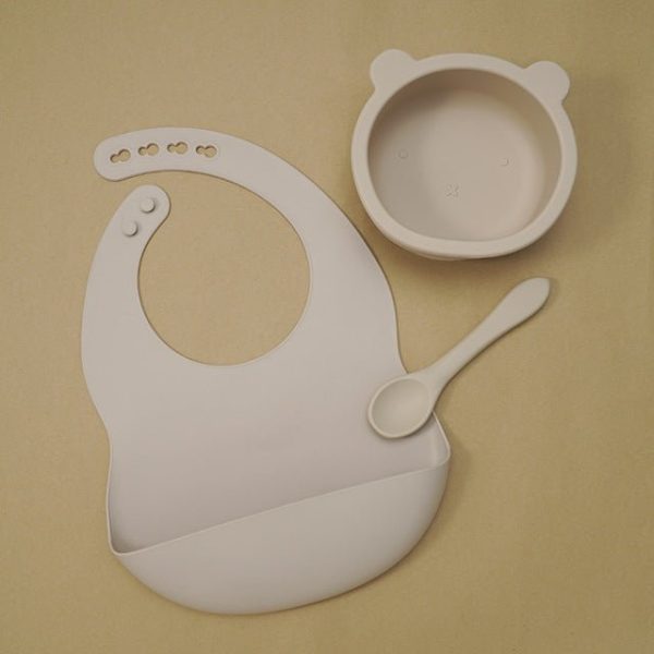 Children's Silicone Bear Tableware and Bib - Living Simply House