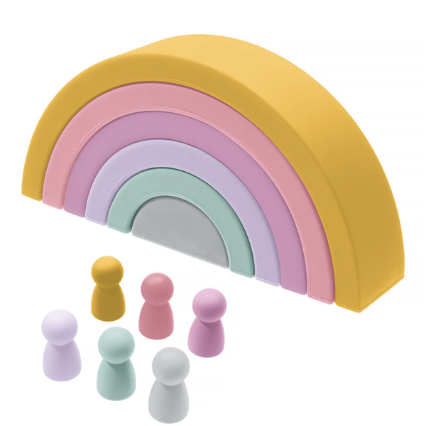 Children's Silicone Building Block Rainbow - Living Simply House