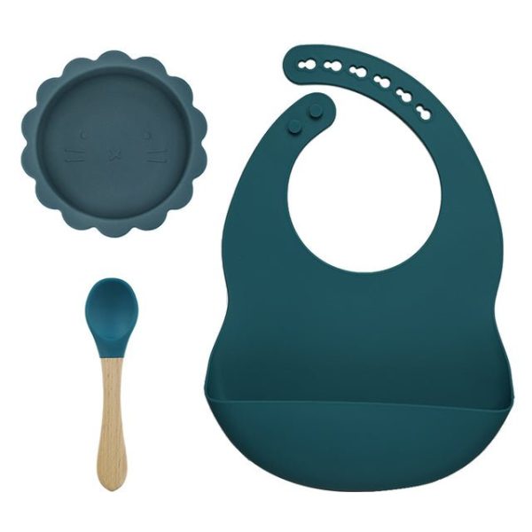 Children's Silicone Lion Tableware and Bib - Living Simply House