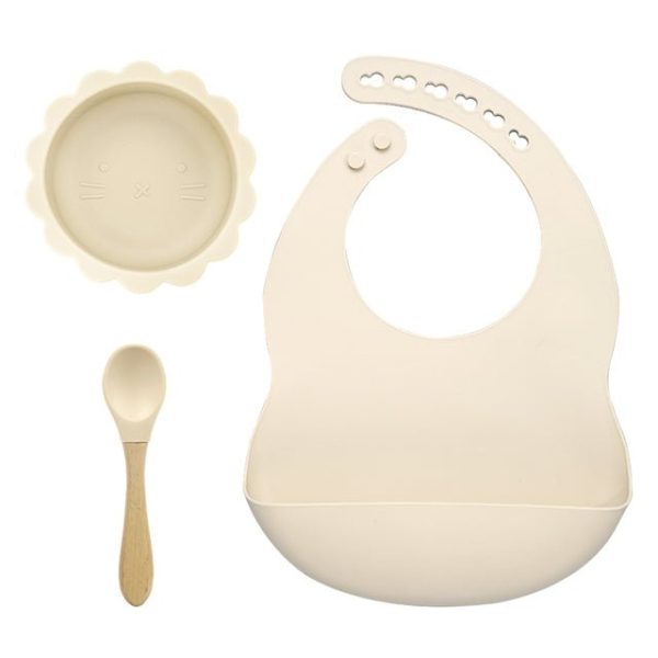 Children's Silicone Lion Tableware and Bib - Living Simply House