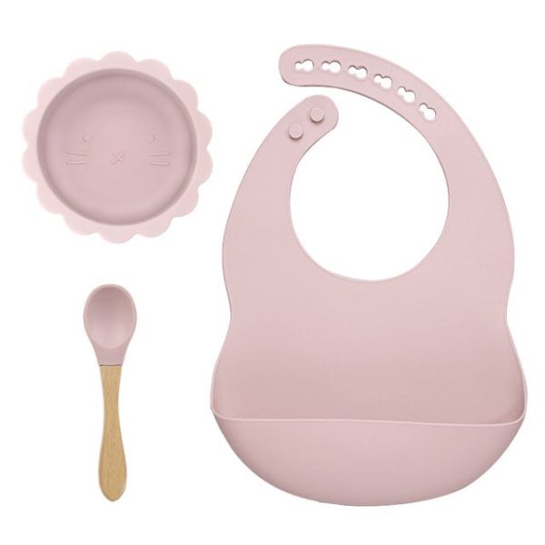 Children's Silicone Lion Tableware and Bib - Living Simply House