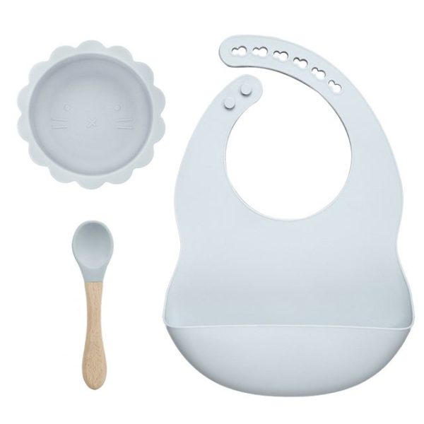 Children's Silicone Lion Tableware and Bib - Living Simply House