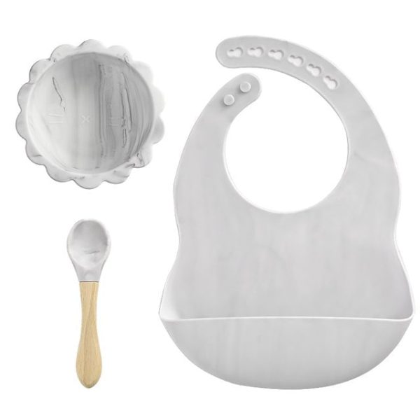 Children's Silicone Lion Tableware and Bib - Living Simply House