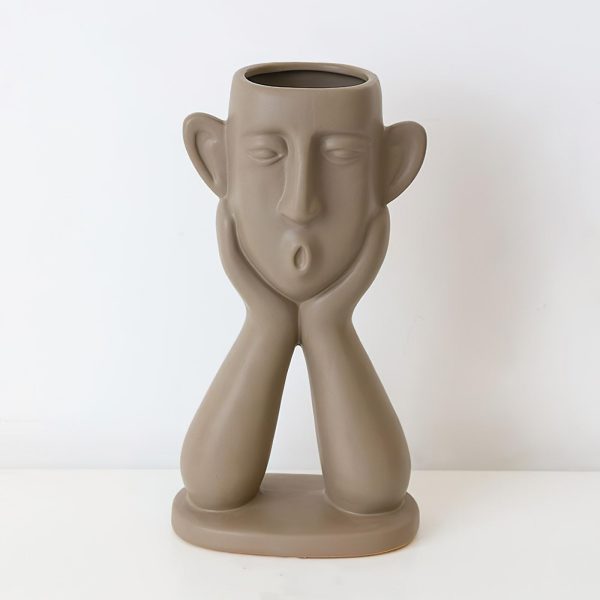 Ornamental Sleepy Face Vases - Living Simply House