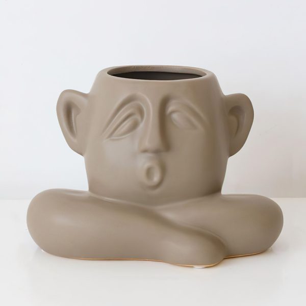 Ornamental Sleepy Face Vases - Living Simply House